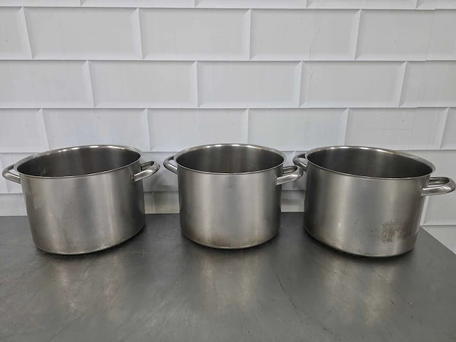 Rvs kookpan (3x) - afbeelding 1 van  4