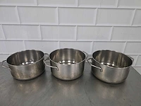 Rvs kookpan (3x)