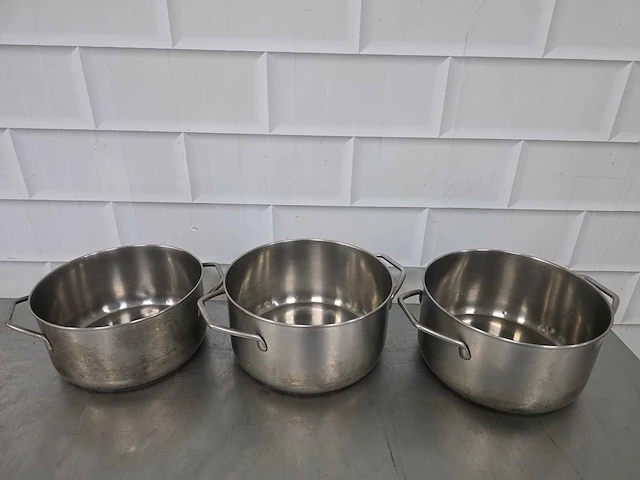 Rvs kookpan (3x) - afbeelding 2 van  4