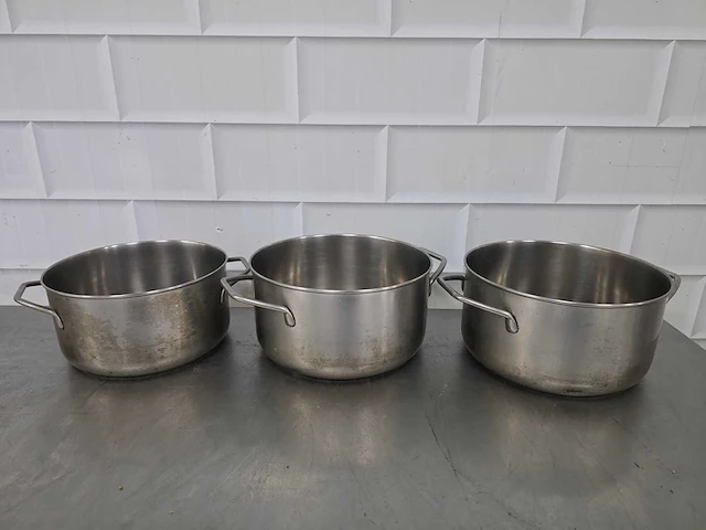 Rvs kookpan (3x) - afbeelding 3 van  4
