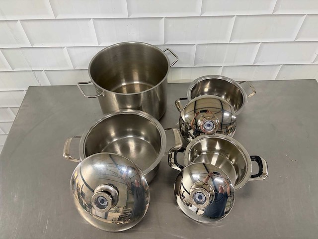 Rvs kookpan (4x) - afbeelding 2 van  3