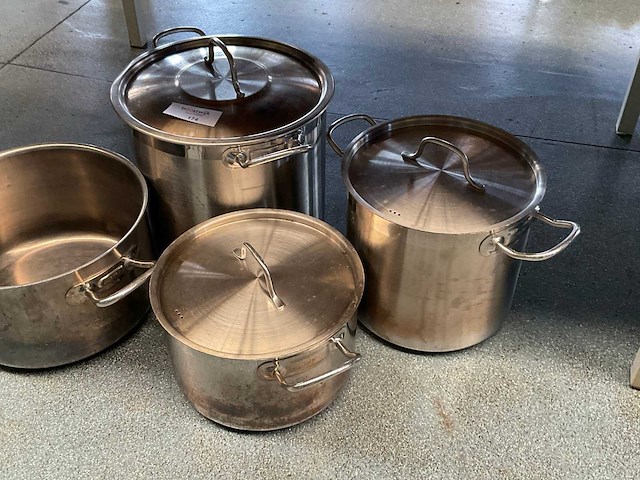 Rvs kookpan (4x) - afbeelding 3 van  3