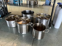 Rvs kookpan (5x) - afbeelding 1 van  4
