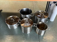 Rvs kookpan (5x) - afbeelding 2 van  4
