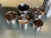 Rvs kookpan (5x) - afbeelding 3 van  4