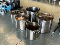 Rvs kookpan (5x) - afbeelding 4 van  4