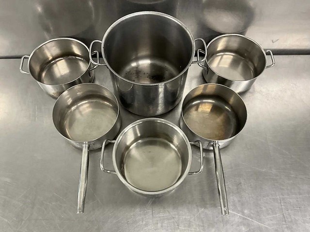 Rvs kookpan (6x) - afbeelding 2 van  2
