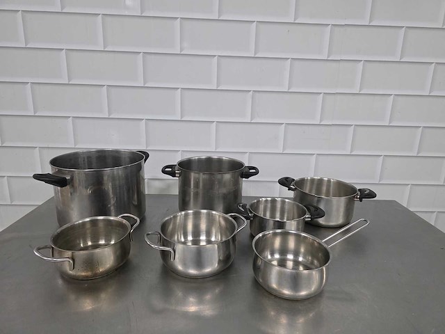 Rvs kookpan (7x) - afbeelding 2 van  3