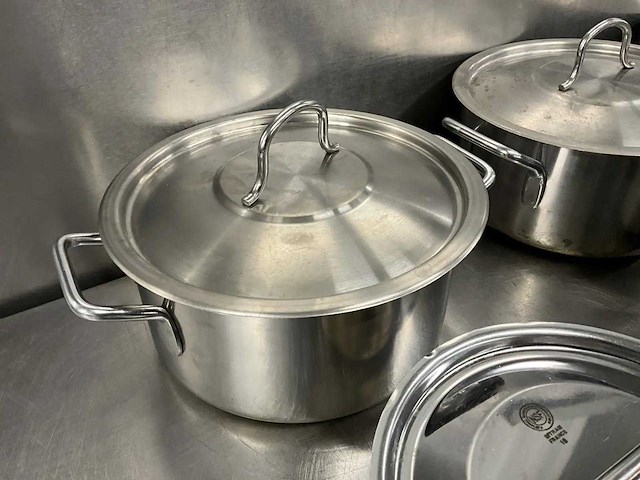 Rvs kookpan (8x) - afbeelding 3 van  4