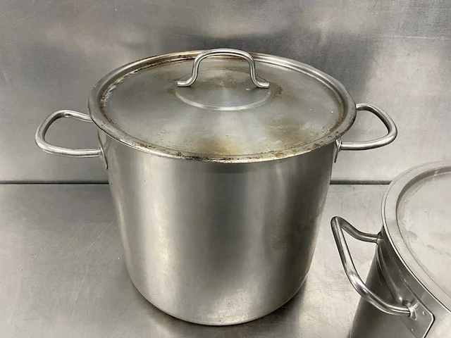 Rvs kookpan met deksel (2x) - afbeelding 3 van  3