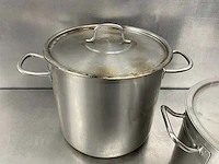 Rvs kookpan met deksel (2x) - afbeelding 3 van  3