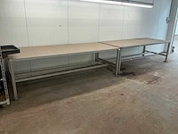 Rvs leestafel met lichtstraat (8x) - afbeelding 5 van  5