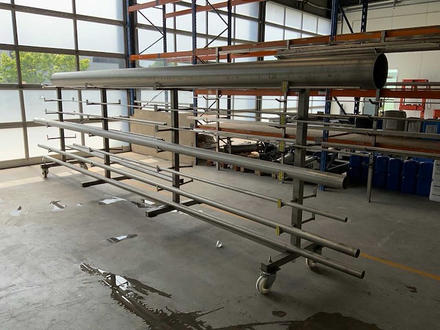 Rvs lengtes op rvs verrijdbare draagarmstelling - afbeelding 6 van  13