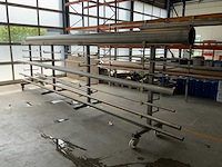 Rvs lengtes op rvs verrijdbare draagarmstelling - afbeelding 6 van  13