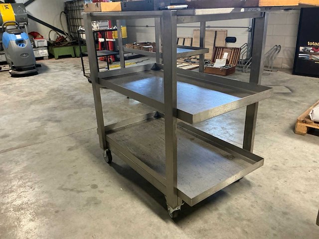 Rvs magazijnwagen (3x) - afbeelding 4 van  5