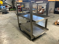 Rvs magazijnwagen (3x) - afbeelding 4 van  5