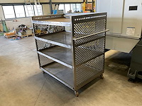 Rvs magazijnwagen - afbeelding 1 van  3