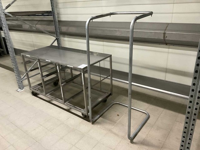 Rvs magazijnwagen/bakkenwagen - afbeelding 4 van  4