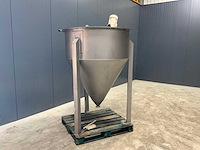 Rvs menghopper met roerwerk - afbeelding 4 van  5