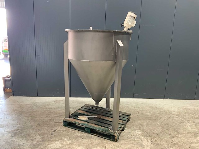 Rvs menghopper met roerwerk - afbeelding 1 van  5