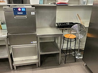 Rvs meubel met spatwand - afbeelding 1 van  4