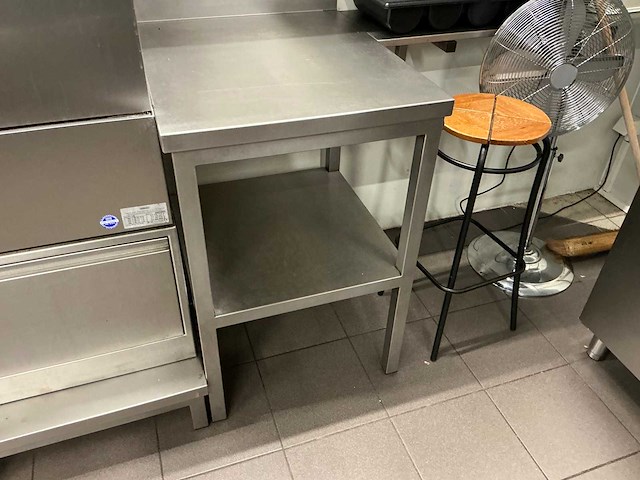 Rvs meubel met spatwand - afbeelding 2 van  4