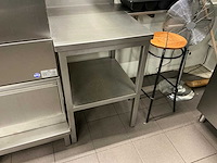 Rvs meubel met spatwand - afbeelding 2 van  4