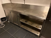 Rvs meubel met warmhoudkast - afbeelding 1 van  4