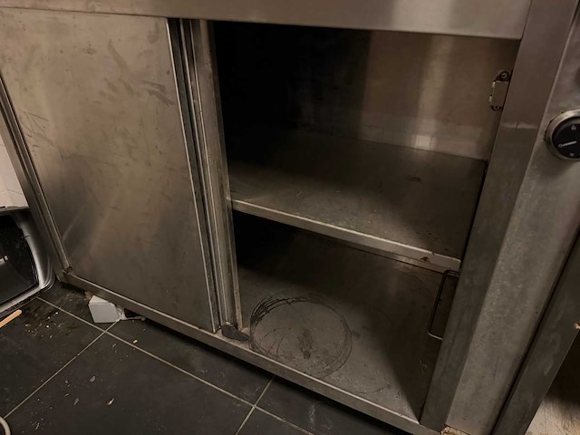 Rvs meubel met warmhoudkast - afbeelding 3 van  4