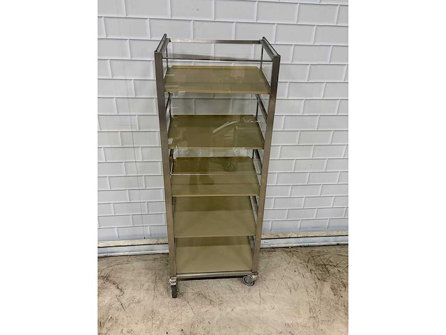 Rvs mobiel verkoop vitrine geremd - afbeelding 2 van  4