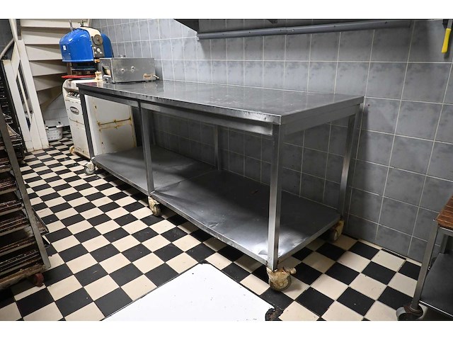 Rvs mobiele werkbank - afbeelding 1 van  4