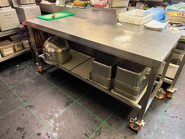 Rvs mobiele werktafel - afbeelding 1 van  5
