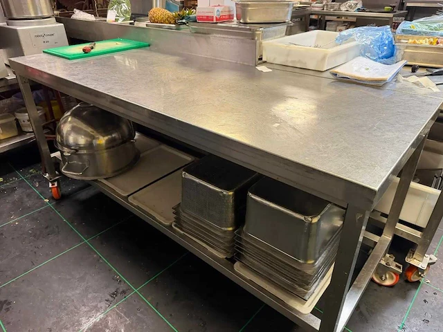 Rvs mobiele werktafel - afbeelding 4 van  5