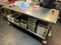 Rvs mobiele werktafel - afbeelding 2 van  4