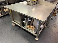 Rvs mobiele werktafel