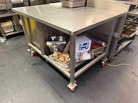 Rvs mobiele werktafel - afbeelding 3 van  5