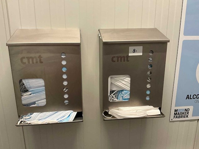 Rvs mondkapjes dispenser (2x) - afbeelding 2 van  2