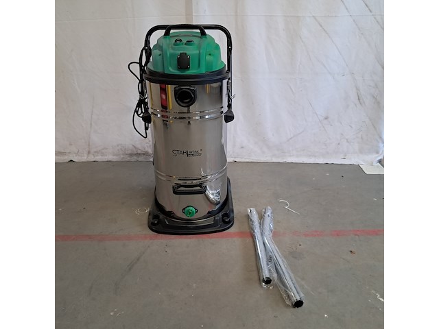 Rvs nat en droog stofzuiger 110 liter, stalhwerk germany, 110l, groen - afbeelding 1 van  17