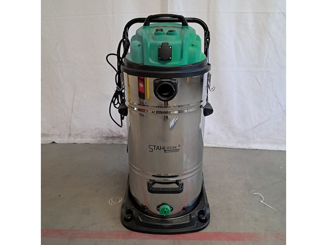 Rvs nat en droog stofzuiger 110 liter, stalhwerk germany, 110l, groen - afbeelding 10 van  17