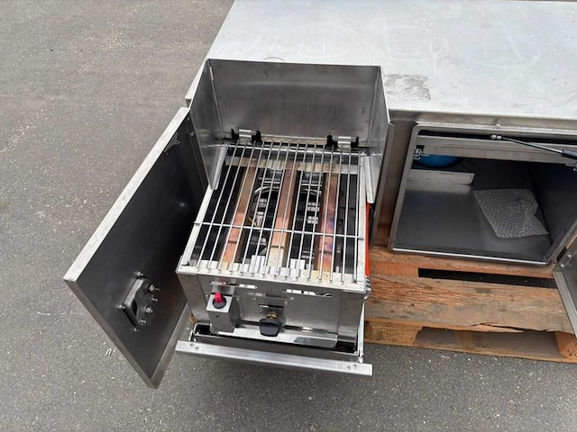 Rvs onderbouw kist met grill 50x50x100 - afbeelding 1 van  5