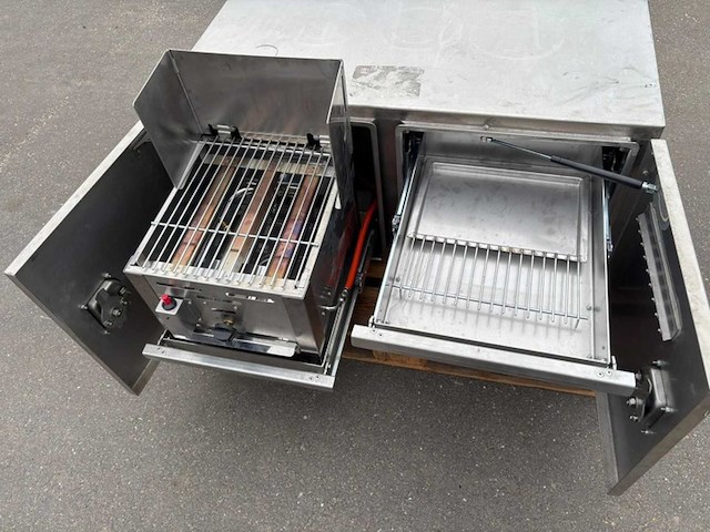 Rvs onderbouw kist met grill 50x50x100 - afbeelding 1 van  7