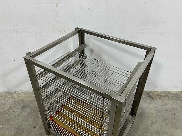 Rvs onderstel met rekken - afbeelding 2 van  3