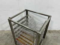 Rvs onderstel met rekken - afbeelding 2 van  3