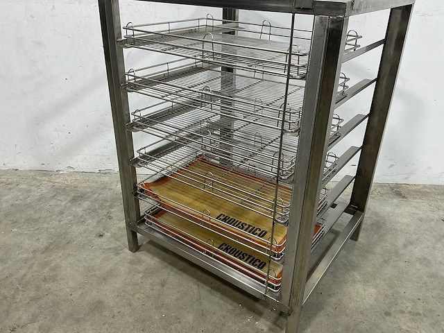 Rvs onderstel met rekken - afbeelding 3 van  3