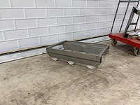 Rvs onderwagen rolplateau met rolcontainer (3x) - afbeelding 2 van  4