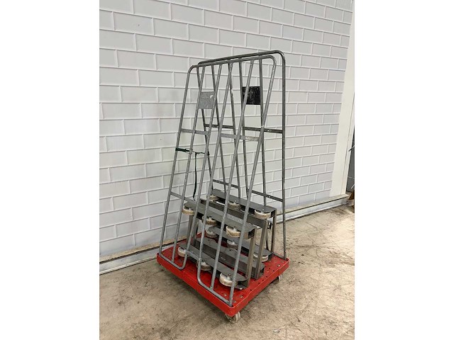 Rvs onderwagen rolplateau met rolcontainer (3x) - afbeelding 4 van  4