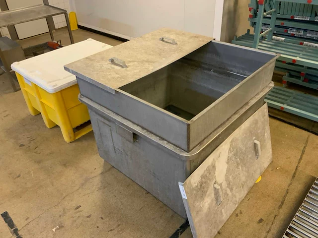 Rvs opslagbak met aluminium deksel - afbeelding 4 van  4