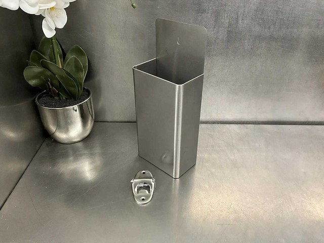 Rvs opvangbak met opener (6x) - afbeelding 1 van  2