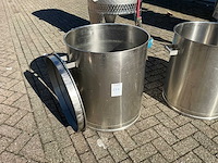 Rvs pan 180 liter met deksel - afbeelding 1 van  6