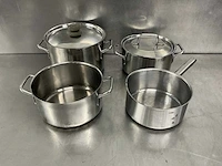 Rvs pan (4x) - afbeelding 1 van  4